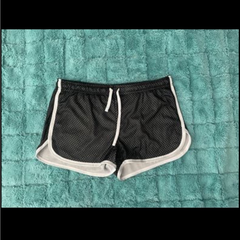 Black and white shorts